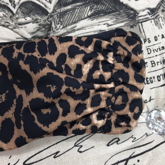 Veronica Beard Catarina Bandeau Bikini Top In Leopard - Picture 4 of 8